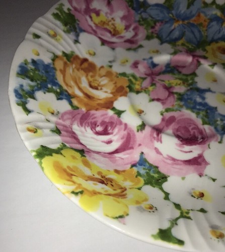 ROY KIRKHAM Petite Fleur Fine Bone China 7” Deep Saucer Made in England 1993 - Picture 5 of 6