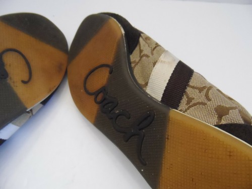 Coach Joss Sneakers Lace-Up Signature Canvas And Suede Brown - Size 8.5M - Picture 8 of 8