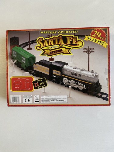 Santa Fe Special 6012 6032 Lokomotive batteriebetrieben 11" Gleis schönes Set! | Zustand: New