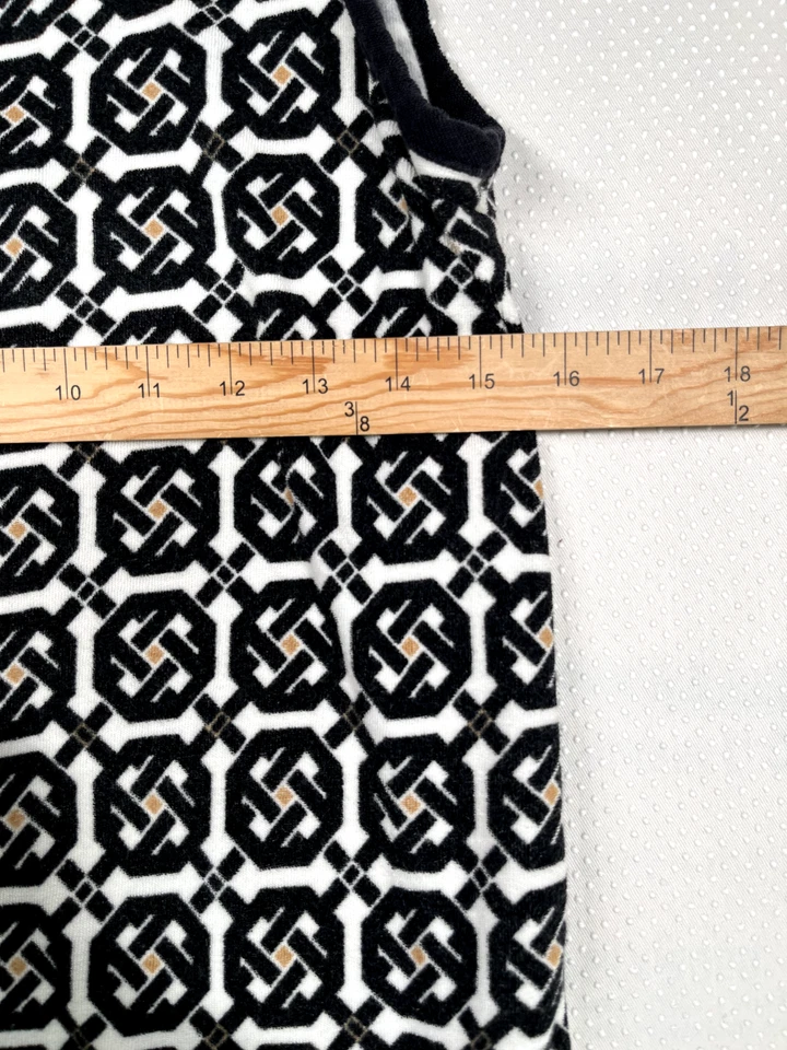 复古 Juicy Couture 女式 Y2K 毛圈布背心裙黑色和白色 M 码 — 第 3/4 张图片