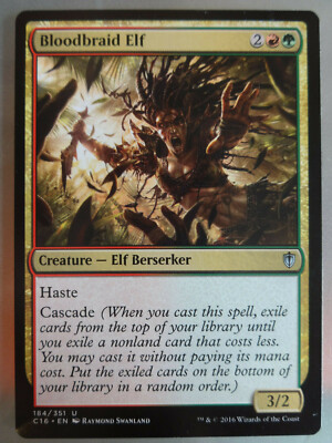 Bloodbraid Elf, Blutzopf-Elf, Commander 2016, MTG, Magic, Englisch, 3
