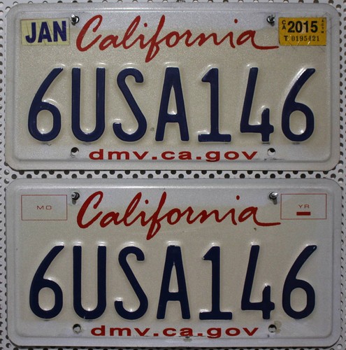 California Nummernschilder USA Kennzeichen Paar Autoschilder License Plates Pair