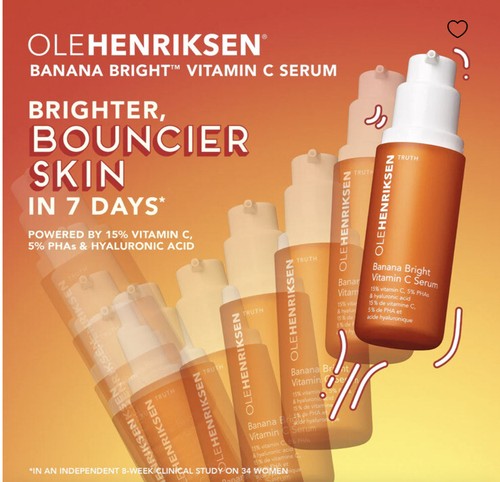 Ole Henriksen Banane hell Vitamin C Serum 1oz $71 Neu im Karton - Bild 6 von 10