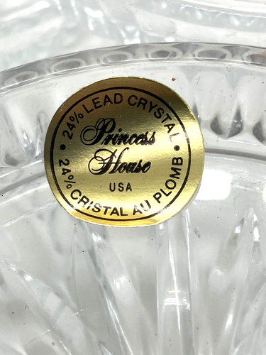 VINTAGE PRINCESS HOUSE #876 SET OF 6 LEAD CRYSTAL COASTERS HIGHLIGHTS IN BOX - Picture 2 of 8