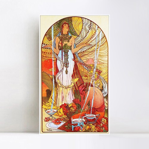  Framed Canvas Print Incantation.1898 by Alphonse Mucha Wall Art Home Decor - Picture 16 of 17