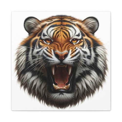 Snarling Tiger Canvas Gallery Wraps Wall Art Home Decor Game Room Wildlife Cat - Picture 22 of 25