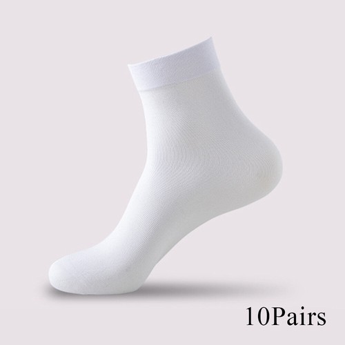 10 Pairs Men Ice Silk Socks Ultra Thin Nylon Socks Business Casual Socks Fashion - Picture 17 of 17