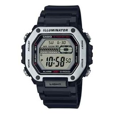 Casio MWD110H-1AV, Illuminator, Black Resin, 5 Alarms, 10 Year Battery, Chrono