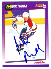 Michal Pivonka autographed Hockey Card (Washington Capitals) 1991 Score #193