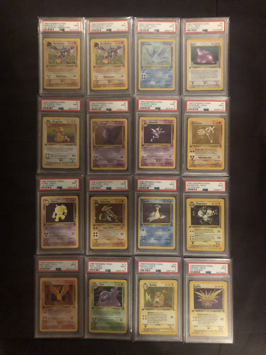 Pokemon 1999 1st Edition Fossil - 63/62 COMPLETE PSA 9 SET | eBay Pokemon 1999 1st Edition Fossil - 63/62 COMPLETE PSA 9 SET | eBay