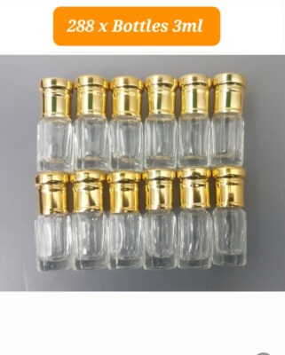 Leere Roller auf Glas 3ml Flaschen x 288 Stück   Parfümöl   Großhandel  