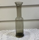 Dark Grey Smoked Glass Small Decanter Vase Gothic Academia Moody Fall Home Decor