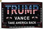 3X5 Trump Won Vance 2024 Take America Back Black Flag Large Banner Outdoor X1