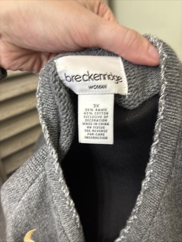 Bechamel Damen Pullover Farbe Grau Größe 3x Knopfstickerei Langarm - Bild 7 von 7