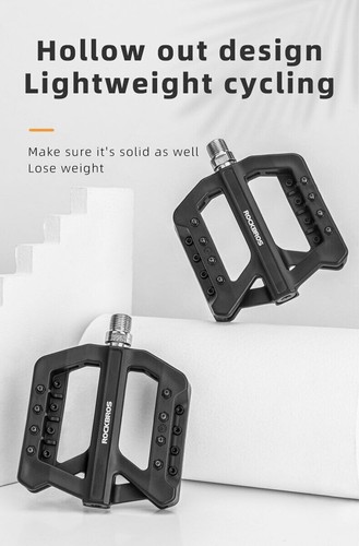 ROCKBROS Ultralight Bicycle Pedals Bearings 9/16 inch Nylon BMX MTB Bike Pedals - Picture 11 of 16