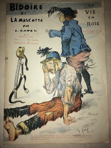 PROSTITUTION -EROTIK. KARIKATURENZEITSCHRIFT 1903. Bidoire Et La Mascotte. - Bild 2 von 3