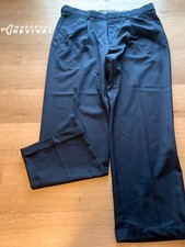 HAGGAR J.M. Premium Stretch Suit Separates Pants Classic Flex to 3" Waist Navy