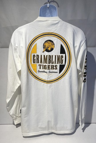 NWT Vintage 90’s GRAMBLING STATE TIGERS Long Slv T-Shirt Sz M 42 Chest USA NOS - Picture 3 of 19