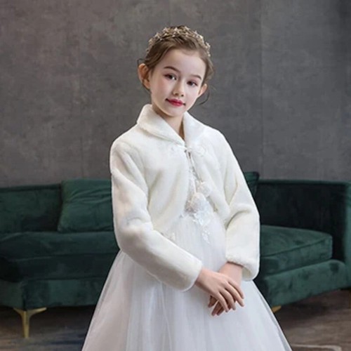 2-12 Years Autumn Girls Plush Jacket Keep Warm Birthday Party New Kids Clothes - Picture 22 of 22