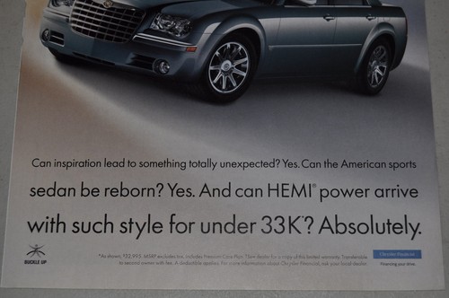 2005 Chrysler 300C advertisement, CHRYSLER Hemi powered silver sedan - Picture 3 of 3