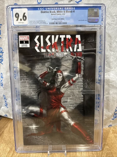 Elektra Black White and Blood #1 Incredible Parrillo Variant CGC 9.6 Graded