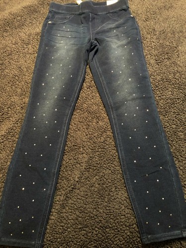 Justice Jeans mittelhohe weiche & dehnbare Mädchen Leggings blau verziert Gr. 12 neu mit Etikett - Bild 5 von 6
