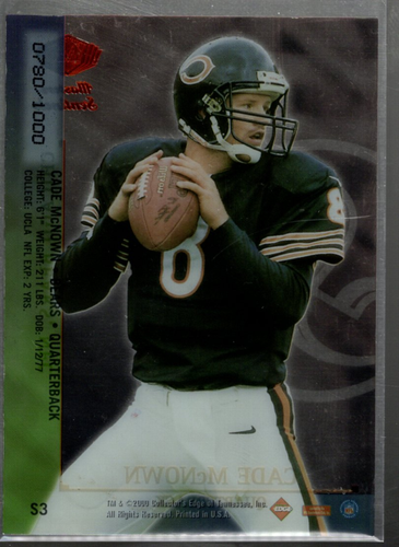 B1162- 2000 Collector's Edge Masters Sentinels Gold #S3 Cade Mcnown / 1000 nm - Bild 2 von 2