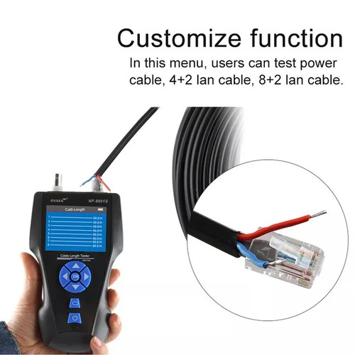 NF-8601S Network Cable Tester TDR Multi-functional LCD Tracker RJ45 RJ11 CAT6 - Afbeelding 22 van 27