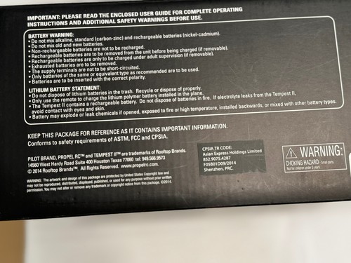 (PILOT BRAND) TEMPEST II (WIRELESS INDOOR HELICOPTER) 2014 Black & Silver - Picture 9 of 10