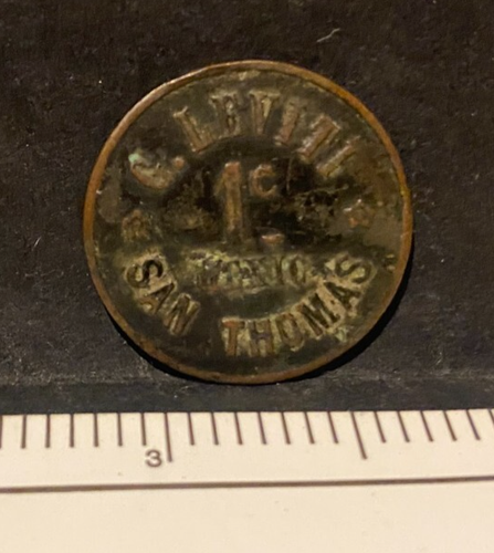 ST. THOMAS, Token, G. LEVITI, Mexic, 1 cent, Circ. - Bild 2 von 4
