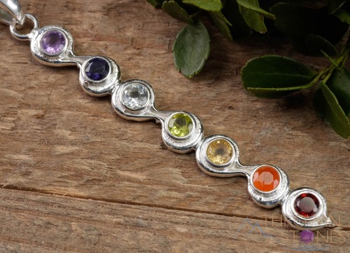 Colgante Cristal CHAKRA - Colgante Plata, Joyería Fina, Collar Mujer, E1113 - Imagen 3 de 10
