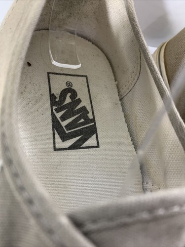 VANS OFF THE WALL Beige/grey Canvas Low Tops. UK Size 8 - Picture 4 of 14