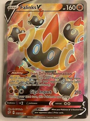 1 x Pokemon Falinks V 185/192 Rebel Cla Full Art Ultra Rare Sword & Shield 1 x Pokemon Falinks V 185/192 Rebel Cla Full Art Ultra Rare Sword & Shield
