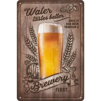 Retro tin sign metal sign vintage 8 x 12 in - Water Tastes Better  