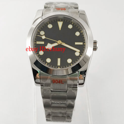 NUEVO Negro Gris 36mm 40mm Cristal Zafiro Luminoso NH35A Reloj Regalo Automático - Imagen 14 de 16