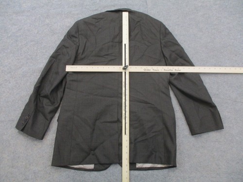 Paul Stuart Blazer Mens 40 R Brown Black 2 Button Lined Coat Jacket Adult - Picture 8 of 11