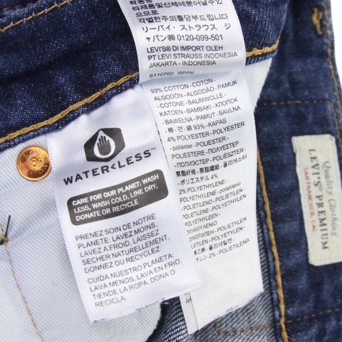 Levis 512 Jeans Mens Waist 34 Leg 33 Blue Denim Premium Big E Slim Zip Fly Pants - Picture 5 of 9