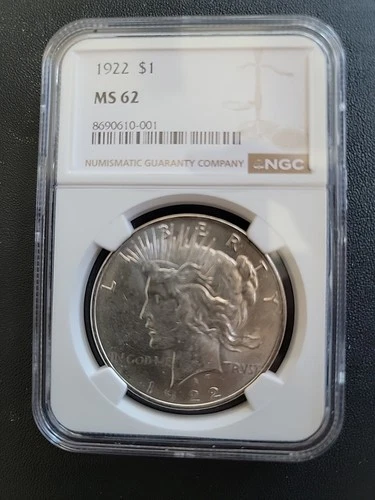 1922 Peace Silver Dollar MS62 NGC