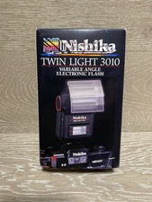 Nishika Twin Light 3010 Variable Angle Electronic Flash NEW IN BOX Vintage 1991