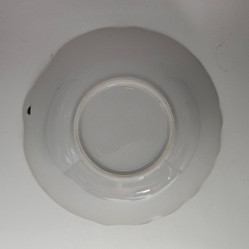 Vintage Lusterware Rose Saucer Plate 7.25" Iridescent Gold Trim Scalloped Edge - Picture 2 of 2