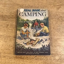 The Real Book About Camping by Jim Roberts 1953 Vintage Hardback Book