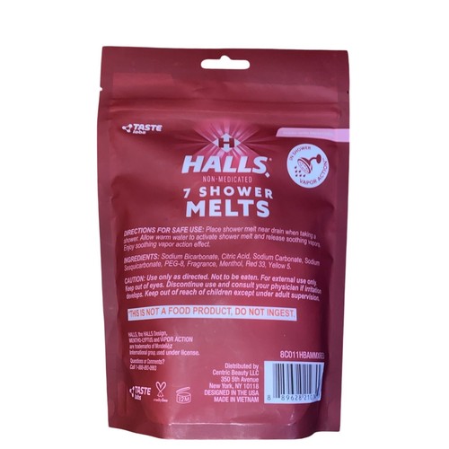 HALLS Ducha Derretida No Medicada 7 - Cereza - ¡NUEVO! - Imagen 2 de 2