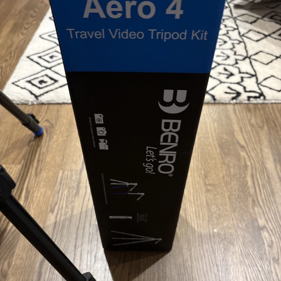 Benro Aero 4 Video Travel Tripod A2883F With S4 Head Lens Plate & Original Box - Image 2 of 4