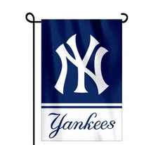 New York Yankees  Double Sided Garden Flag 12x18 Heavy Duty Polyester/New