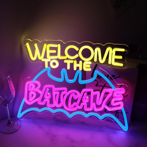 Letrero de neón de cueva de murciélagos - decoración de pared, Halloween, habitación, decoración divertida del hogar, luz de neón... - Imagen 2 de 4
