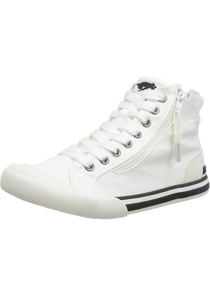 Zapatilla deportiva alta Rocket Dog Jazzin para mujer blanca 7,5 nueva con rasguño Foto 3 de 4