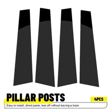 4PC Windows Door Pillar Post Trim Cover Strip For Porsche Panamera 2009-14 Black