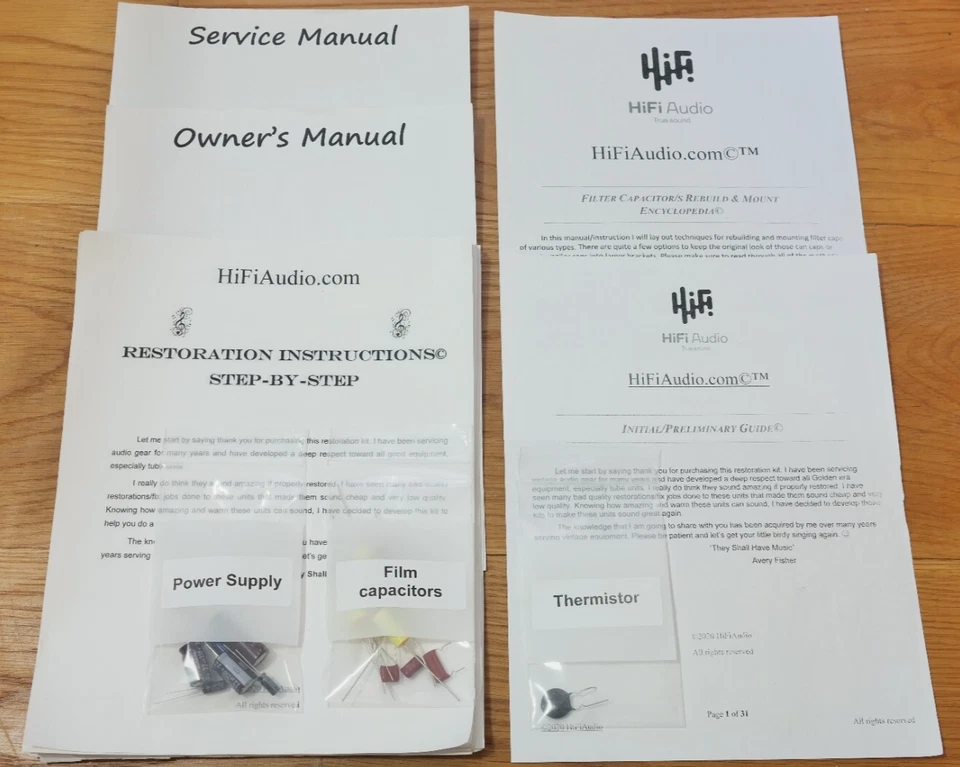 Heathkit EA-3 amp restoration kit upgrade recap capacitor rebuild repair - Image 2 of 4