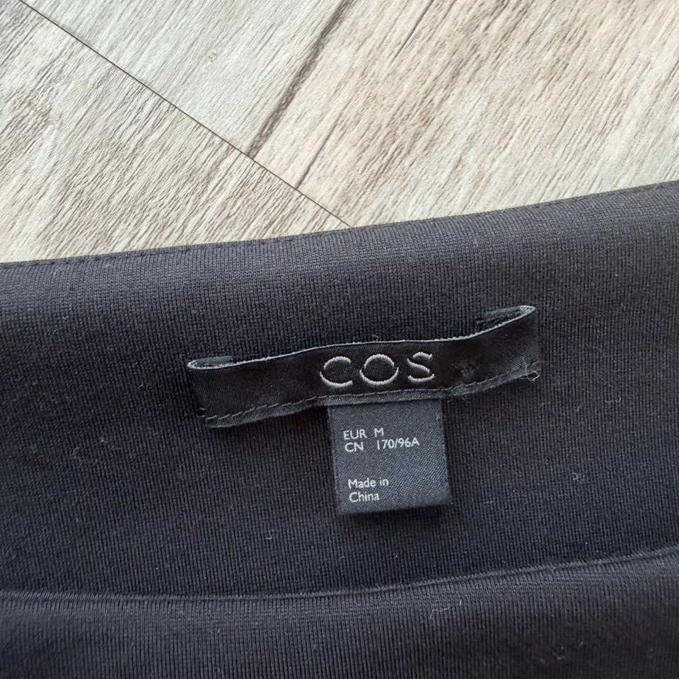 COS черный длинным рукавом Shift платье туника шелк карманы EUR M/US M повседневный бизнес - Изображение 4 из 4