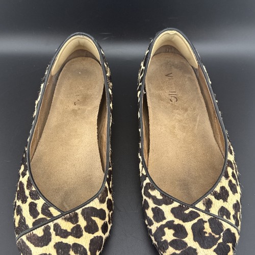 Vionic Caballo Pointed Toe Orthotic Flats sz 8 M Brown Leopard Calf Hair Leather - Picture 9 of 12